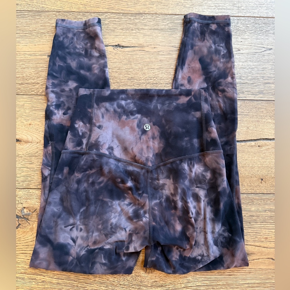 Lululemon Black/Brown Leggings- Wunder Train High Rise- 25’’ Size: 4